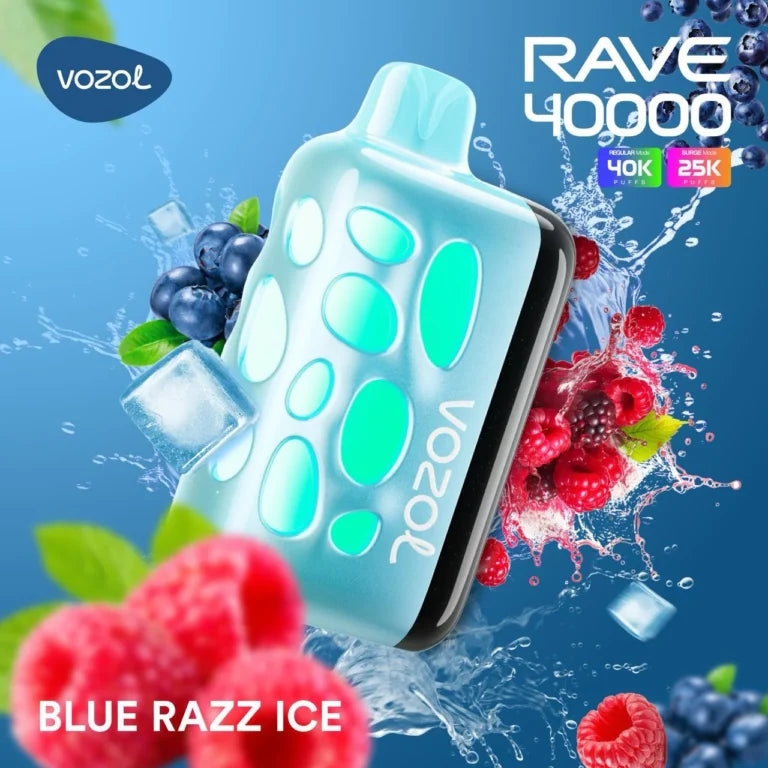 Vozol Rave 40000 Blue Razz Ice